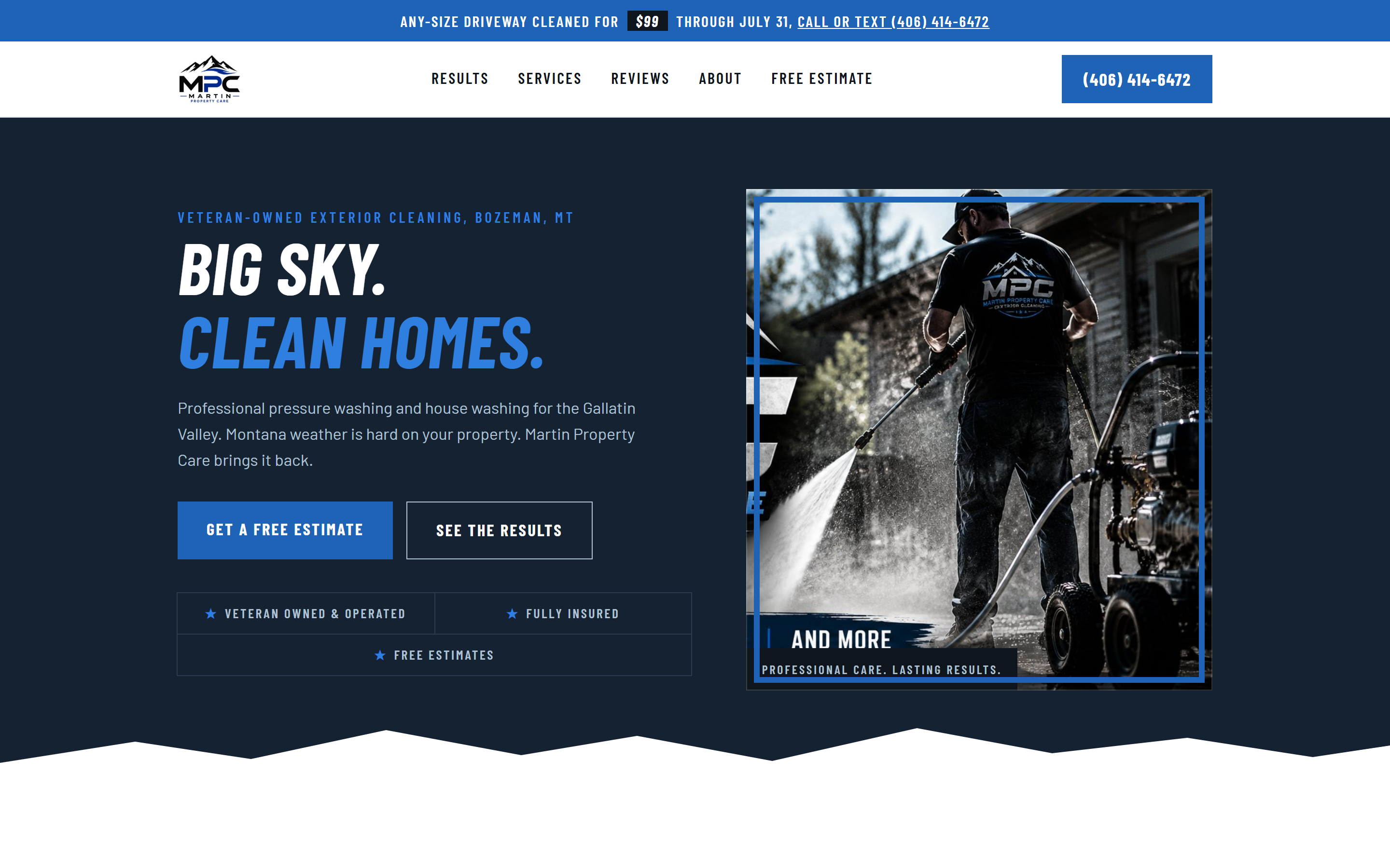 Martin Property Care homepage