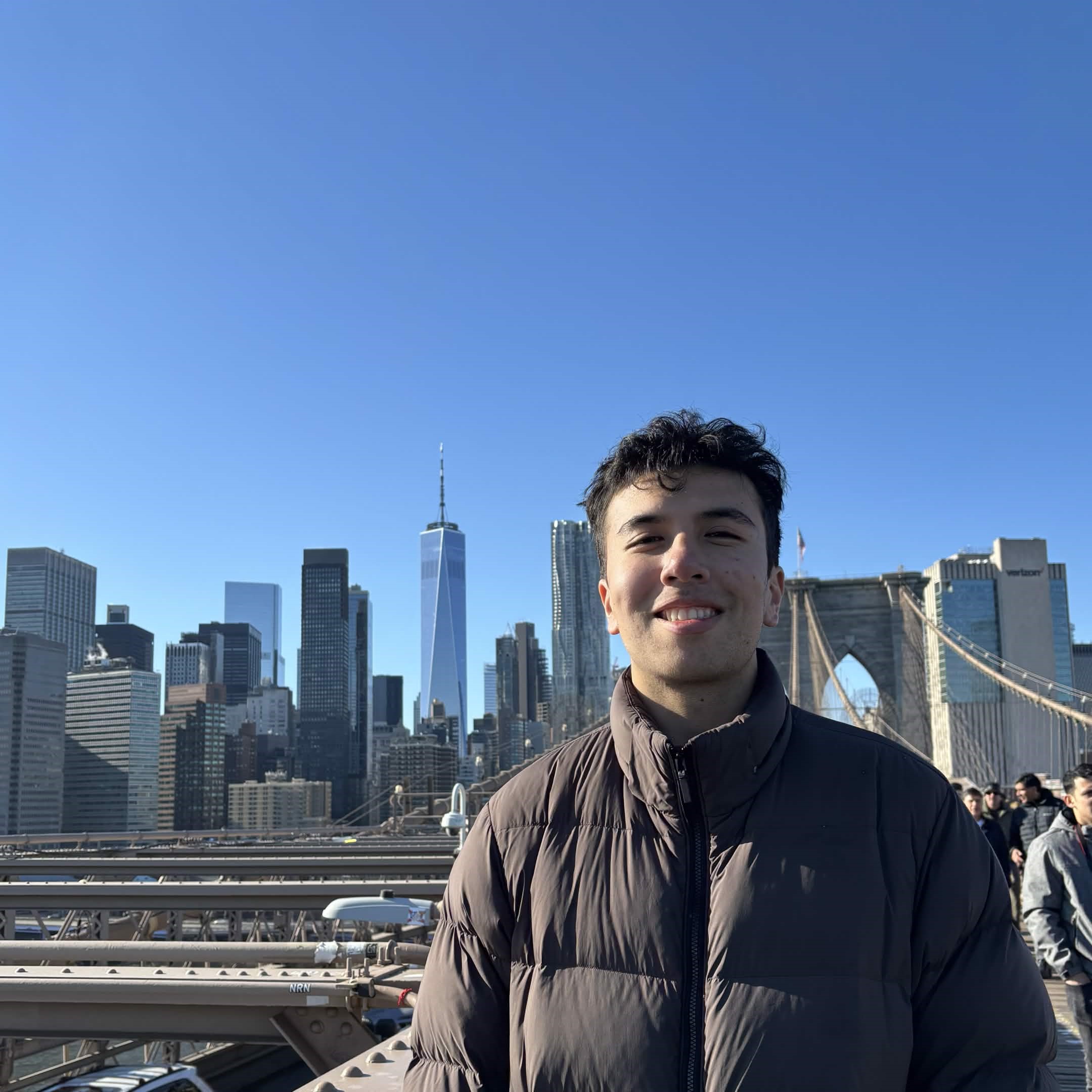 Max on the Brooklyn Bridge
